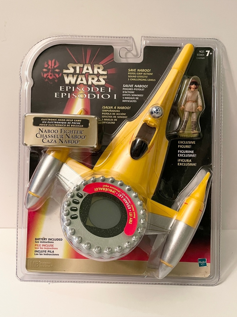 Vintage Star Wars Episode 1 Naboo Fighter Electronic Handheld Game NIB 1999